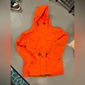 J. Crew Men's Orange 60/40 Mountain Survey Water Resistant Hooded Jacket
